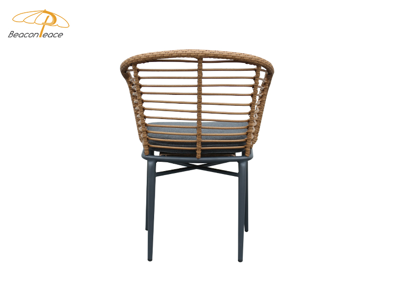 wicker dining chair woven